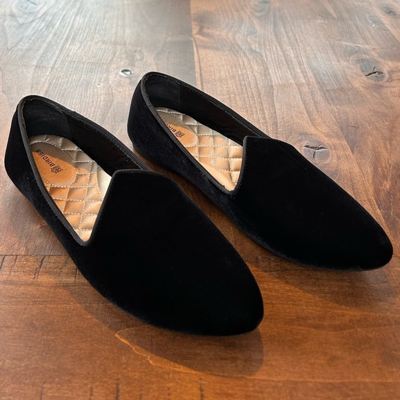 Birdies Shoes - Birdies Women’s Black Velvet Loafers Flats Size 8.5
